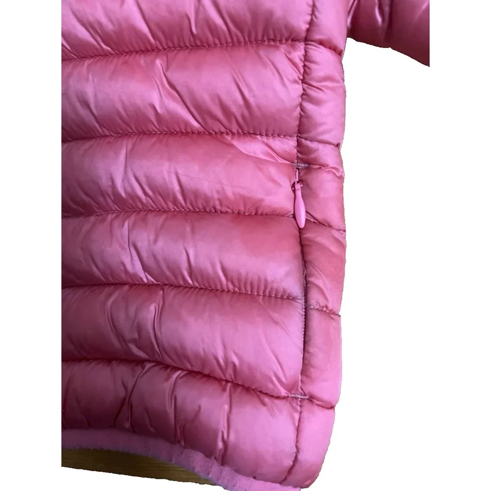 Save The Duck Kids Shiny Hooded Puffer Jacket 2T Pink A001900